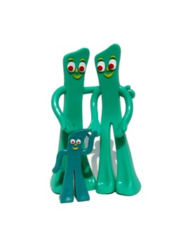 This photo of Gumby (a classic toy icon) and Mrs. Gumby and Gumby Jr. was taken by Karen Barefoot of Hollidaysburg, PA.